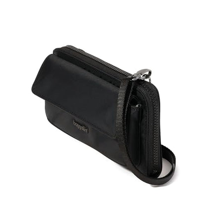 Baggallini Rfid Phone Wallet Crossbody - color: Black Twill