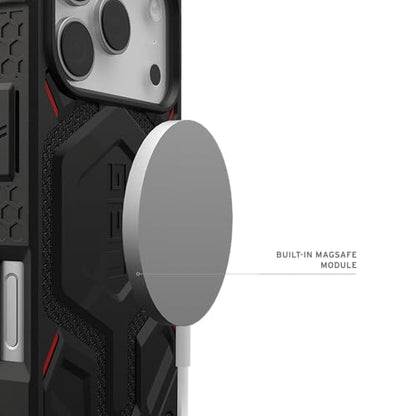URBAN ARMOR GEAR UAG Designed for iPhone 17 Pro Case Monarch Pro - Compatible with MagSafe Military Grade Protective Cover, Kevlar Black - color: Monarch Pro - Kevlar Black