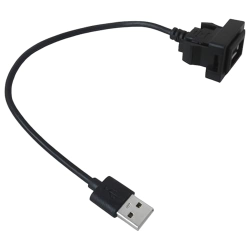 Improved Universal USB Dash Socket for Toyota - 34x23mm Flush Mount with 9.84" Extension Cord