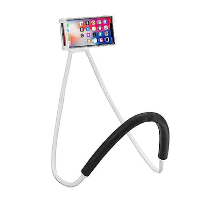 Universal Moblie Phone Stand,Lazy Cell Phone Holder&Neck Tablet Phone Mount - color: White