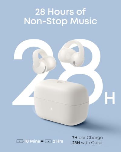 Soundcore C50i by Anker Open Ear Earbuds, Clip On Earbuds, Clip Headphones - color: White