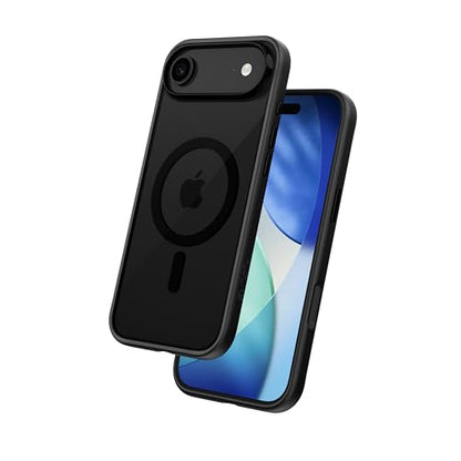 FLOLAB Surtect Tri-Fusion Magnetic for iPhone 17 Air Case Protective Slim Design Magsafe Compatible Military Grade - Full Black Translucent - color: Full Black Translucent, size: iPhone 17 Air