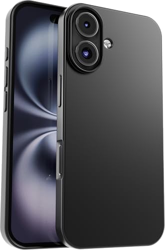 IceSword Compatible with iPhone 16 Plus Case Black Matte, Silicone Phone Case Cover Slim Protective Thin, Soft Neutral Premium Gel Anti Scratch Minimalist Thin [Shockproof] 6.7 inch 16Plus - Black - color: Black, size: iPhone 16 Plus (6.7 inch)
