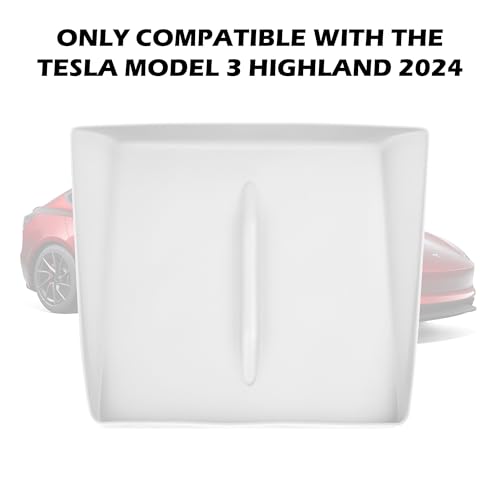 frani Wireless Charging Pad Cover for 24-27 Tesla Model 3 Highland - color: White, size: Model 3 Highland 2024-2026