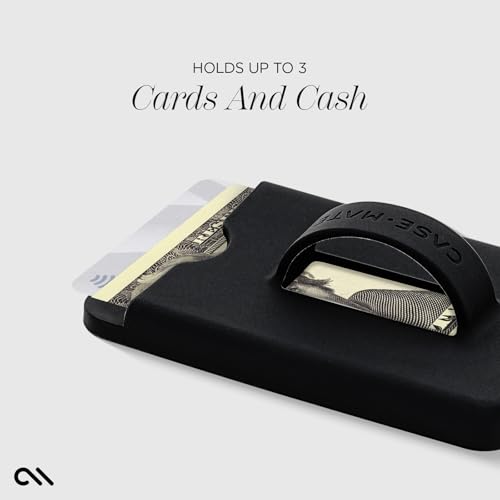 Case-Mate Magnetic Card Holder/Wallet for iPhone with Loop Grip - Black - color: Black