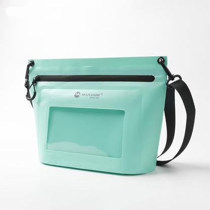 IPX7 Waterproof Bag with Touchscreen Phone Pocket,Floating Airtight Shoulder Bag for Swimming,Rafting,Cycling,Hiking - color: Blue
