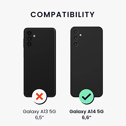 kwmobile Case Compatible with Samsung Galaxy A14 5G Case -Soft TPU Back Phone Cover - with Metallic Look - Metallic Teal - color: metallic teal, size: Galaxy A14 5G