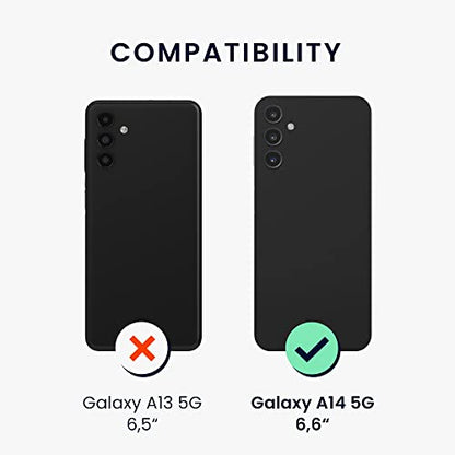 kwmobile Case Compatible with Samsung Galaxy A14 5G Case - Protective Slim TPU Phone Cover - Soft Matte Finish - Blue Green - color: blue green, size: Galaxy A14 5G