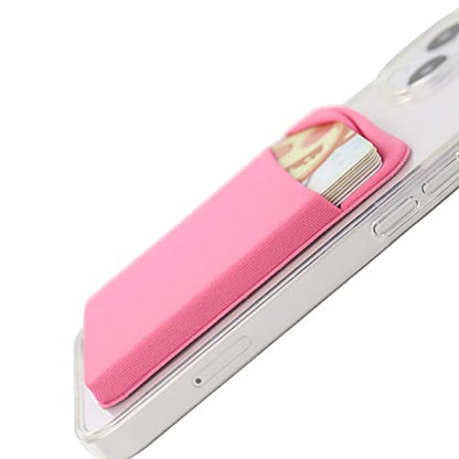 Fulgamo Phone Wallet Stick on,Card Holder for Phone Case,Phone Card Holder - color: Pink,Black,Grey