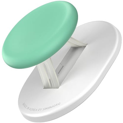 Sinjimoru Magnetic Phone Grip, Magnetic Phone Holder Compatible with MagSafe Stand, Ensuring Finger Comfort for iPhone 16 15 14 13 12, M-Mini Tok Mint - color: Mint