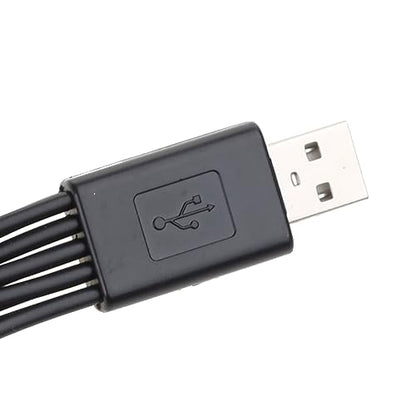 10 in 1 USB Multi USB Cables 20CM/7.87in for Mobile Phones, Speakers, Headphones & Older Mobile Phones