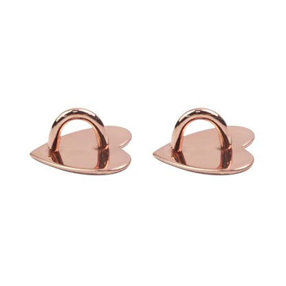 12Pcs Phone Charm Hook Adhesive (Heart Shaped, Rose Gold) - color: Rose Gold