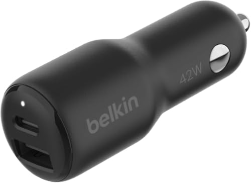 Belkin BoostCharge 42W Dual Port Fast Car Charger, USB-C & USB-A, (Pack of 6) - style: Car Charger Pack of 6