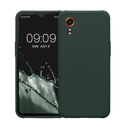 kwmobile Case Compatible with Samsung Galaxy Xcover7 Case - Soft Slim Protective TPU Silicone Cover - Moss Green - color: moss green