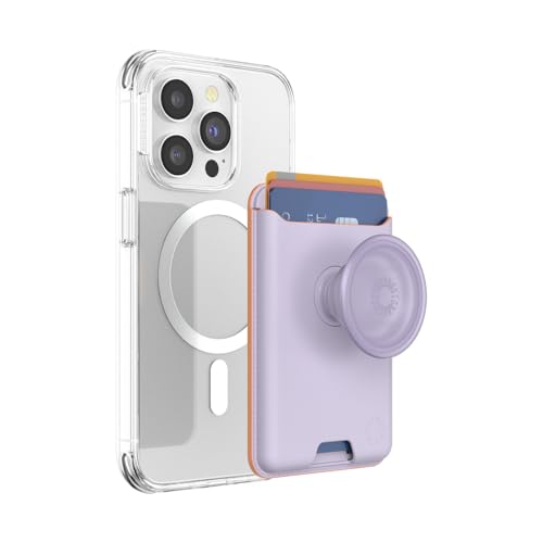 PopSockets Phone Wallet for MagSafe with Grip- Lavender - color: Lavender, style: With Grip