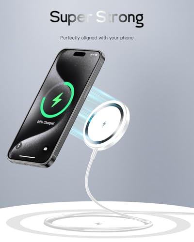 for Mag-Safe Charger, Magnetic Wireless Charger, Silver - color: Silver