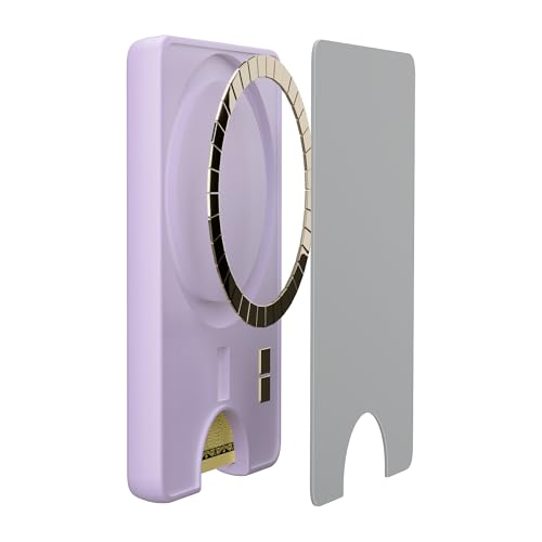 Casely MagWallet | Light Purple | Slim Wallet Card Holder | Compatible with MagSafe | Soft-Touch Hard Silicone | Holds Up to 3 Cards - color: Light Purple