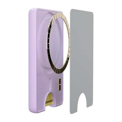 Casely MagWallet | Light Purple | Slim Wallet Card Holder | Compatible with MagSafe | Soft-Touch Hard Silicone | Holds Up to 3 Cards - color: Light Purple