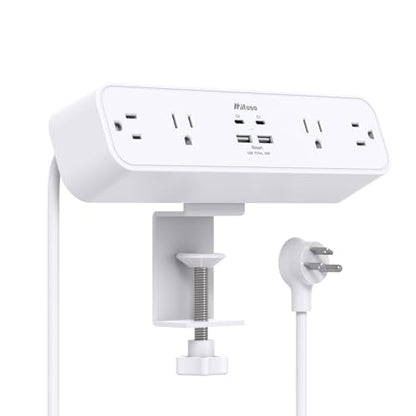 Mifaso PD30W Desk Clamp Power Strip, Surge Protector, Fast Charging Station - color: White, size: PD30W