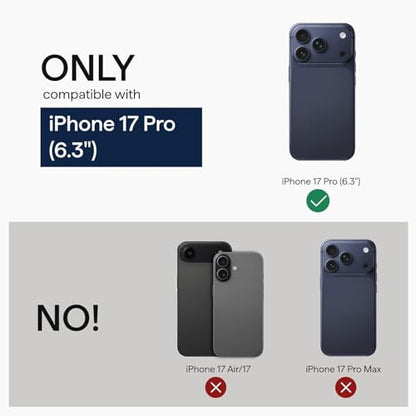 pitaka for iPhone 17 Pro Case 6.3" with Camera Control Button, Compatible with MagSafe, Ultra-Slim Case with Caseless Touch Feeling, 1500D Aramid Fiber Woven, Black/Blue(Twill) - color: Black/Blue (Twill)