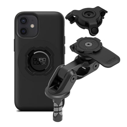 Quad Lock Motorcycle Fork Stem Mount PRO Kit with Vibration Dampener and MAG Phone Case for iPhone 12 Mini - size: iPhone 12 mini