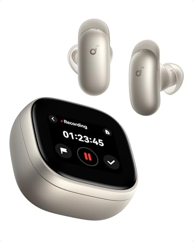 Soundcore Liberty 5 Pro Max by Anker Wireless Earbuds, AI Note-Taker - color: Titanium Gold, style: Liberty 5 Pro Max