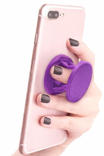 Phone Grip and Stand, Universal Expandable Phone Holder for Smartphones (Purple) - color: Purple