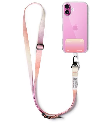 Ringke Holder Link Snap Hook Lanyard for Universal Cell Phone Case, Adjustable Crossbody Phone Lanyard - color: Aloha Sunset