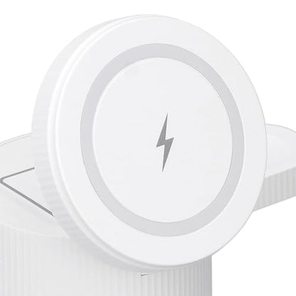 4 in 1 Magnetic Wireless Charging Station, with RGB Light Fast Efficient Charger for Phone Watch Earbuds