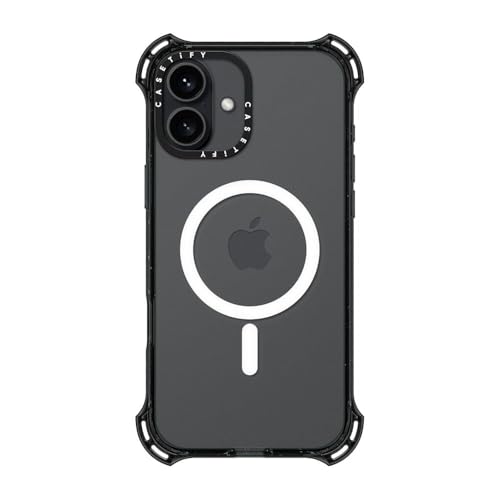 CASETiFY for iPhone 16 Plus Case - Bounce Compatible with MagSafe | Shockproof | 21.3 ft. 6X Military Grade Drop Protection | Black - color: Clear Black, size: Iphone 16 Plus (6.7")