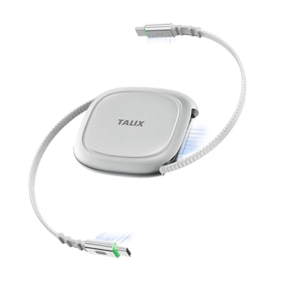 240W Retractable USB C to USB C Cable, PD 3.2 Fast Charging-3.94FT