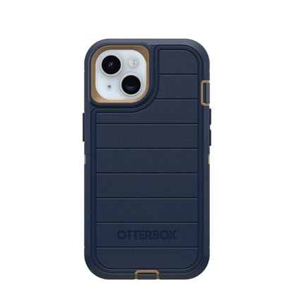 OtterBox iPhone 17e & iPhone 16e (Only) - Defender Series Case - Blue Suede Shoes - Screenless - Rugged & Durable - with Port Protection - Holster Clip Includes - Microbial Defense Protection - color: Blue Suede Shoes, style: Non-MagSafe