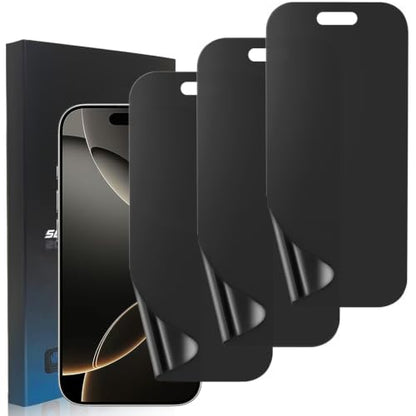 3 Pack Matte Privacy TPU Screen Protector for iPhone 16 Pro 6.3 Inch - size: iPhone 16 Pro