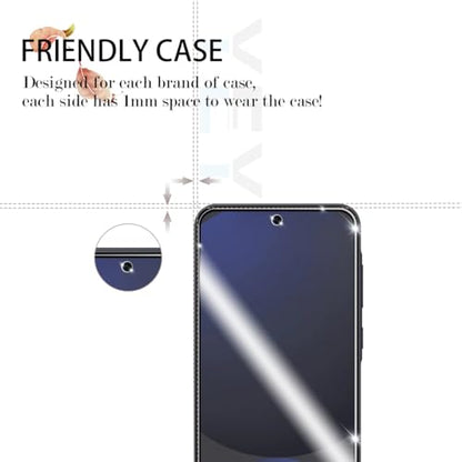 Galaxy S24 FE Tempered Glass Screen & Lens Protector 2+2 Pack HD Clear | [Ultrasonic Fingerprint Unlock] [Case Friendly] [Bubble-Free] - size: Galaxy S24 FE