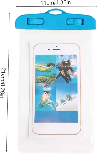 Phone Waterproof Pouch Touchscreen Compatible Cycling Smartphone Bag for Beach Cruise Vacation Swimming Kayaking Diving Travel Blue - color: Blue