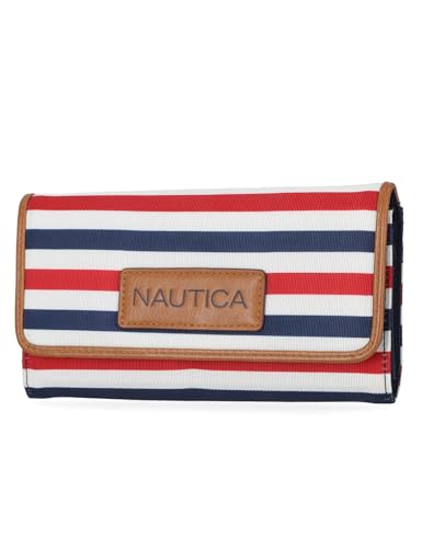Nautica womens The Perfect Carry All Money Manager Wallet Organizer with RFID Blocking Wallet | The Perfect Carry All - color: Americana