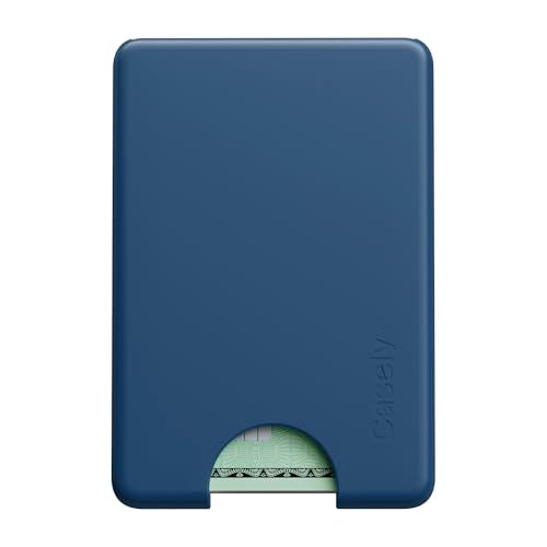 Casely MagWallet | Navy | Slim Wallet Card Holder | Compatible with MagSafe | Soft-Touch Hard Silicone | Holds Up to 3 Cards - color: Navy