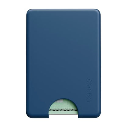 Casely MagWallet | Navy | Slim Wallet Card Holder | Compatible with MagSafe | Soft-Touch Hard Silicone | Holds Up to 3 Cards - color: Navy