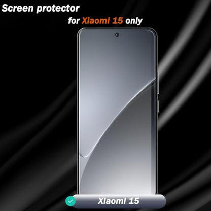1 Pack Privacy Screen Protector for Xiaomi 15 with 2 Pack Camera Lens Protector, 9H Hardness, Anti Spy Tempered Glass Film, Black Protector for Xiaomi 15 - size: for Xiaomi 15