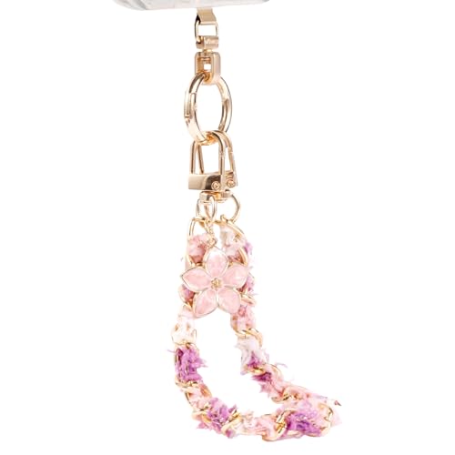 Long Pond Designer Cell Phone Wrist Strap, Anti-Lost Lanyard Wristlet Charm for iPhone 17 Pro Max&Most Cellphones, Detachable Bracelet - style: Velvet Pink