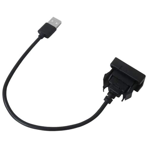 New Male to Female USB Power Socket Adapter, USB Port Car Charger Compatible with Toyota Prius 2012–2019