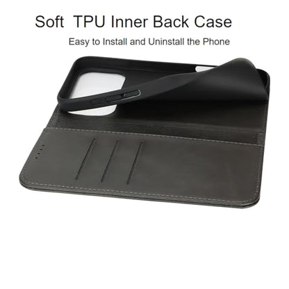 Wallet Case for iPhone 17 Pro,Flip Folio Purse with Card Holder,6.3",Black | Premium PU Leather, Flip Folio Purse Case, with Card Slot, Stand Holder,Magnetic Closure, TPU Shockproof Protective Case - color: Black, size: iPhone 17 Pro