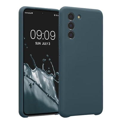 kwmobile Case Compatible with Samsung Galaxy S21 Case - Slim TPU Silicone Phone Cover - Soft Touch Finish - Dark Slate - color: Dark Slate, size: Galaxy S21