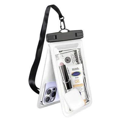 Swimming Dry Bag Beach Touch Screen Pool Boating Kayaking PVC Camping Floating Waterproof Cellphone Pouch(White) - color: White