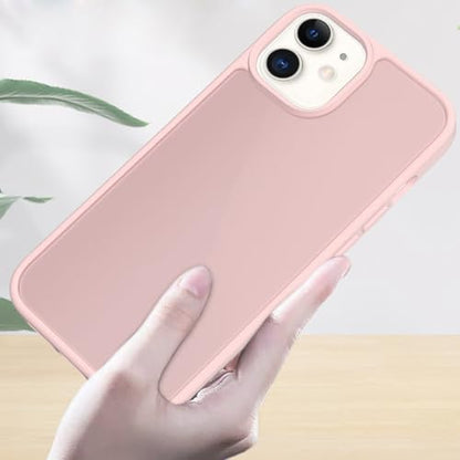 TENOC Phone Case Compatible with iPhone 11, Pink Case Translucent Protective Bumper Matte Hard Back Cover for 6.1 Inch - color: Pink, size: iPhone 11