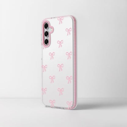 Dumkery Girly Phone Case Compatible with Samsung Galaxy A16 5G, Cute Bow Aesthetic Pattern Print, Soft Clear TPU Shockproof Bumper Cases Cover for Girls Women - size: Samsung Galaxy A16
