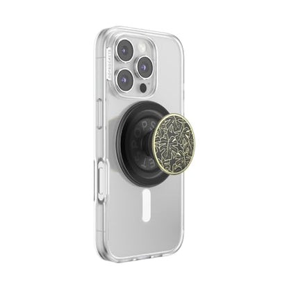 PopSockets Phone Grip for MagSafe, Magnetic Holder- Monstera - color: Monstera Black