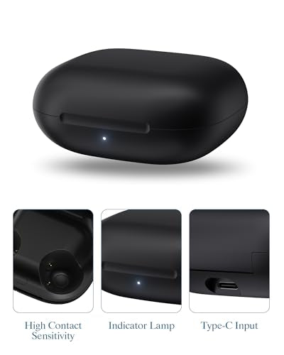 Replacement Charging Case Compatible with Powerbeats Pro 2: Wireless Charger Case with Bluetooth Pairing Button, 600mAh Battery, USB-C Charging Cable Included - color: Powerbeats Pro 2 Black