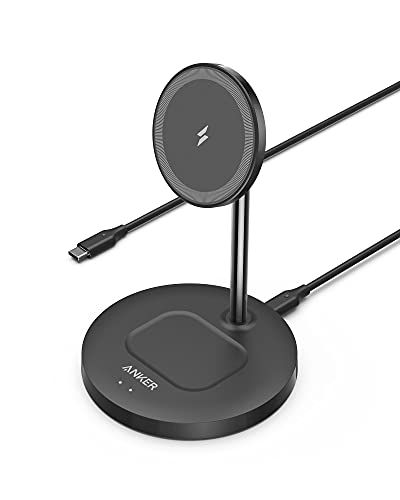 Anker PowerWave 2-in-1 MagSafe Compatible Wireless Charging Stand - color: Black