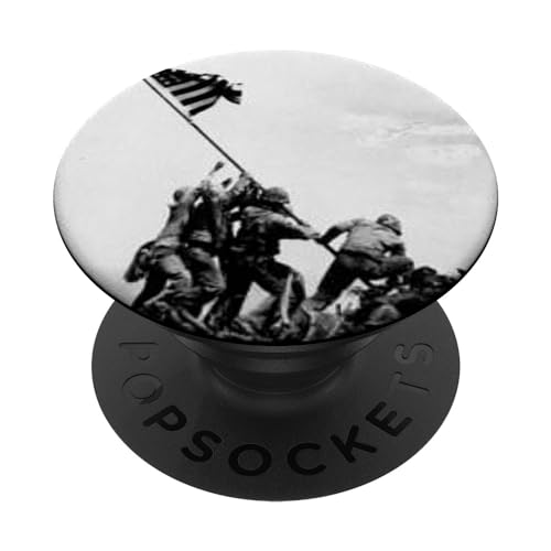 Iwo Jima Image Vintage American Flag PopSockets Adhesive PopGrip - style: Adhesive PopGrip